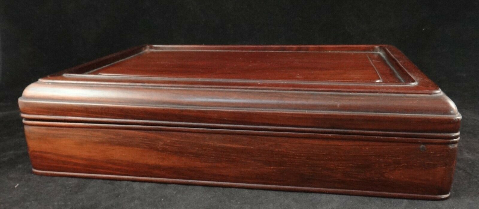 Antique Chinese Rosewood Box W/separate Loose Panel Inside. 10 5/8”. Lt. Qing
