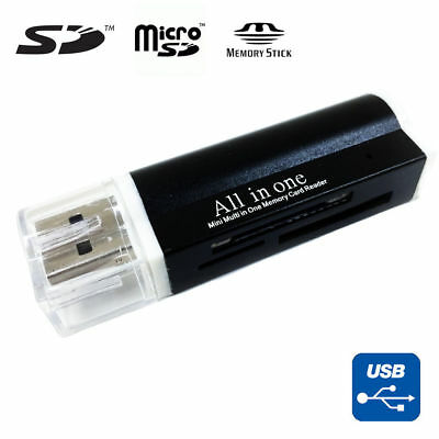 Usb 2.0 All In One Memory Card Reader For : Micro-sd Sd Tf Sdhc M2 Mmc - Black