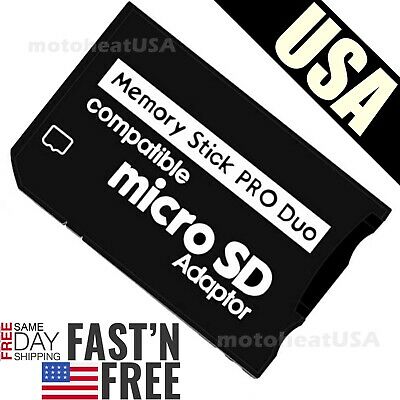 Memory Stick Pro Duo Adapter Micro Sd Sdhc Tf Card Reader Converter Camera Psp